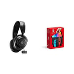 SteelSeries Arctis Nova 7 - Wireless Multi-System Gaming & Mobile Headset - Nova Acoustic System - 2.4GHz & Simultaneous Bluetooth + Nintendo Switch (OLED Model) - Neon Blue/Neon Red