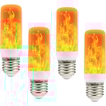 Conblom Flame Bulb | Flame Effect Light Bulbs | Flickering Light Bulb, 4 Lighting Modes Led E27 Flame Effect Light Bulbs Decorative For Christmas Hall