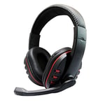 Good Quality on ear Headset Gamer Stereo Deep Bass Gaming Headphones Earphone With Microphone for Computer PC Laptop Notebook Red No LED PC