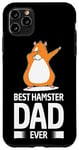 Coque pour iPhone 11 Pro Max Best Hamster Dad Ever Dabbing Hamster doré