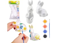 Styrofoam Dekorationer Målning Set 4 Harar Pensel Lean Toys