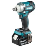 Makita Mutterdragare DTW300RTJ 18V 1/2" 330Nm 2st 5,0Ah batterier och snabbladdare i MAKPAC