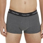 Calvin Klein Kalsonger 9P Cotton Stretch Low Rise Trunks Svart randig bomull Large Herr