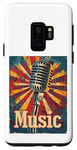 Coque pour Galaxy S9 Microphone chanteur vintage rétro chanteur