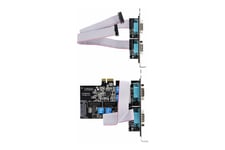 StarTech.com 4-Port Serial PCIe Card, Quad-Port PCI Express to RS232/RS422/RS485 (DB9) Serial Card, Low-Profile Bracket Incl., 16C1050 UART, TAA-Compliant, For Windows/Linux, TAA Compliant - Level-4 ESD Protection (PS74ADF-SERIAL-CARD) - seriell adapter -