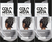 3x Loreal Colorista Hair Makeup Silver Grey Temporary Hair Colour 30ml