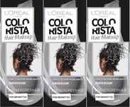 3x Loreal Colorista Hair Makeup Silver Grey Temporary Hair Colour 30ml 