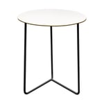 Grythyttan Stålmöbler High Tech bord o60 cm Vit kompakt laminat-svart