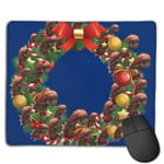 Christmas Alien Chest Burster Wreath Customized Designs Non-Slip Rubber Base Gaming Mouse Pads for Mac,22cm×18cm， Pc, Computers. Ideal for Working Or Game