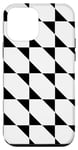 Coque pour iPhone 12 mini Black-White Triangle Square Star Geometric Shapes Pattern