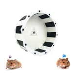 KunLS Hamster Wheel Guinea Pig Toys Gerbil Toys Rat Cage Accessories Hamster Silent Wheel Dwarf Hamster Wheel Hamster In A Ball Toy Hamster Exercise Ball blackwhite