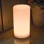 Shapelights® Indoor Outdoor USB Chargeable Solar Powered Colour Changing Mood Light - Cylinder 45cm