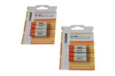 vhbw 8x Batteries AAA micro compatible avec Siemens Gigaset E560, E560HX, E560A, E630 téléphone fixe sans fil (800mAh, 1,2V, NiMH)