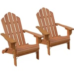 Lot de 2 fauteuils de jardin en bois - Adirondack Salamanca- Eucalyptus . chaises de terrasse rétro. sièges de plage - Bois