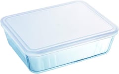Pyrex Rectangle Glass Dish and Lid 25x20cm (approx 2.6 Litre)