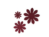 Petra S Lot de Bricolage d'affichage Feutre de vif4745 F28 A Fleurs, 3 Fleurs, 45 pièces, différentes Feutre Couleur : Rouge