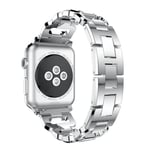 Apple Watch 41mm Series 8 Lyxigt armband med glittrande stenar, silver
