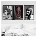 Joni Mitchell Great Music Singer Star Art Painting Canvas Poster Wall Home Decor Print on Canvas -50x70cmx3 No Frame