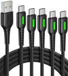 INIU USB C Charger Cable, [5Pack, 3.1A] USB to USB C Cable, Type C Charger Cable