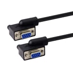 34 cm DB9 90 Degree Serial Cable. RS232 Female to Female Left Angled to Left Angled Gender Converter Coupler Adapter Straight-through Cable, KANGPING, for Computer, Printer, Scanner