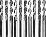 TwoTrees Tvåskäriga Fräsar med Platt Huvud, 10-pack - 3,175 mm