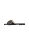 Pinko Femme Slipper Calf Leather Sandale Glissante, Noir, 41 EU