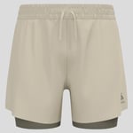 Odlo Zeroweight 2in1 5 Inch Shorts Herr XXL Brun - Lätta och Funktionella Korta Byxor