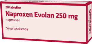 Naproxen Evolan 250 mg tabletter 20 stk