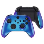 eXtremeRate Chameleon Purple Blue Replacement Handles Shell for Xbox Series X Controller, Custom Side Rails Panels Front Housing Shell Faceplate for Xbox Series S Controller - Controller NOT Included