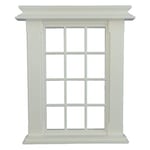 Melody Jane Dolls House Miniature White Plastic Georgian Window Frame 12 Pane DIY Builders