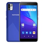 Konrow - Star 55 Max - Smartphone 4G Double SIM - Écran 5,45'' QHD, Mémoire 32Go, 3Go RAM, Bluetooth 4.0, WiFi, GPS, Batterie 3000mAh, 2 Caméras de 13 & 8 Mpx - Android 12 (Édition Go) - Bleu