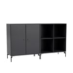 Montana - Pair Classic Sideboard - Anthracite / Black Legs