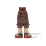 LEGO Elves Mini Figure Legs - Cropped Trousers with Reddish Brown Shoes