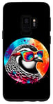 Coque pour Galaxy S9 Lunettes de soleil Cool Tie Dye Ptarmigan Oiseau Illustration Art