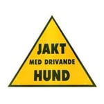 Grey Oak Varningstriangel Jakt med drivande hund, 46 x 40 cm