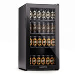 Drinks Fridge Mobile Bar Mini Beer Cooler Wine Chiller Portable 74 L Glass Door 