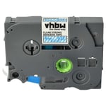 vhbw 1x Ruban compatible avec Brother PT E300VP, E110, E500, E300, E500VP, E550W, E550WVP imprimante d'étiquettes 6mm Bleu sur Transparent