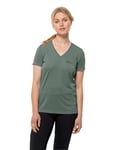 Jack Wolfskin Women's Crosstrail T T-Shirt, Hedge Green, XXL