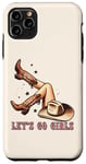 Coque pour iPhone 11 Pro Max Let's Go Girls Fun Rodeo Rétro Cowgirl Western Country