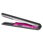 EnViE Beauty Cordless Hair Straightener and Hair Curler, Rechargeable Hair Styler with Adjustable Temperature and Travel Bag, Black