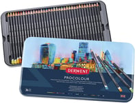 Derwent Procolour Pencils Set of 36 in Tin, 4Mm round Core, Premium Core Strengt
