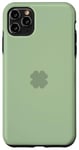 iPhone 11 Pro Max Lucky Clover - Trendy Pastel Sage Green Case