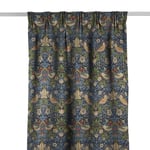 William Morris Strawberry Thief Indigo/Mineral Gardinlängd