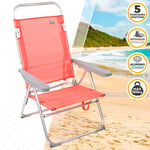 Aktive Beach Low Recliner Aluminum Chair Orange