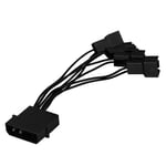 IDE 12V 4pin to 3pin Splitter Cable 4-way Power Connector for PC Case Fan DC