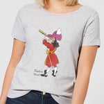 Disney Peter Pan Captain Hook Classic Women's T-Shirt - Grey - L - Grey