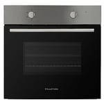 Russell Hobbs 70L, 60cm Wide, Single Electric Built-in Fan Oven and Grill in Stainless Steel, 5 Oven Functions, RHFEO7004SS