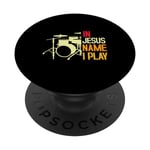Musician Drummer Christian Community Drums Jesus PopSockets Swappable PopGrip