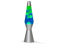 iTotal - Lava Lamp 36 cm Silver Base, Blue Liquid and White Wax (XL1764)
