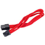 SilverStone SST-PP07-IDE6R - 25cm 6pin vers PCI-E 6pin Cable d'extension manchonné, rouge